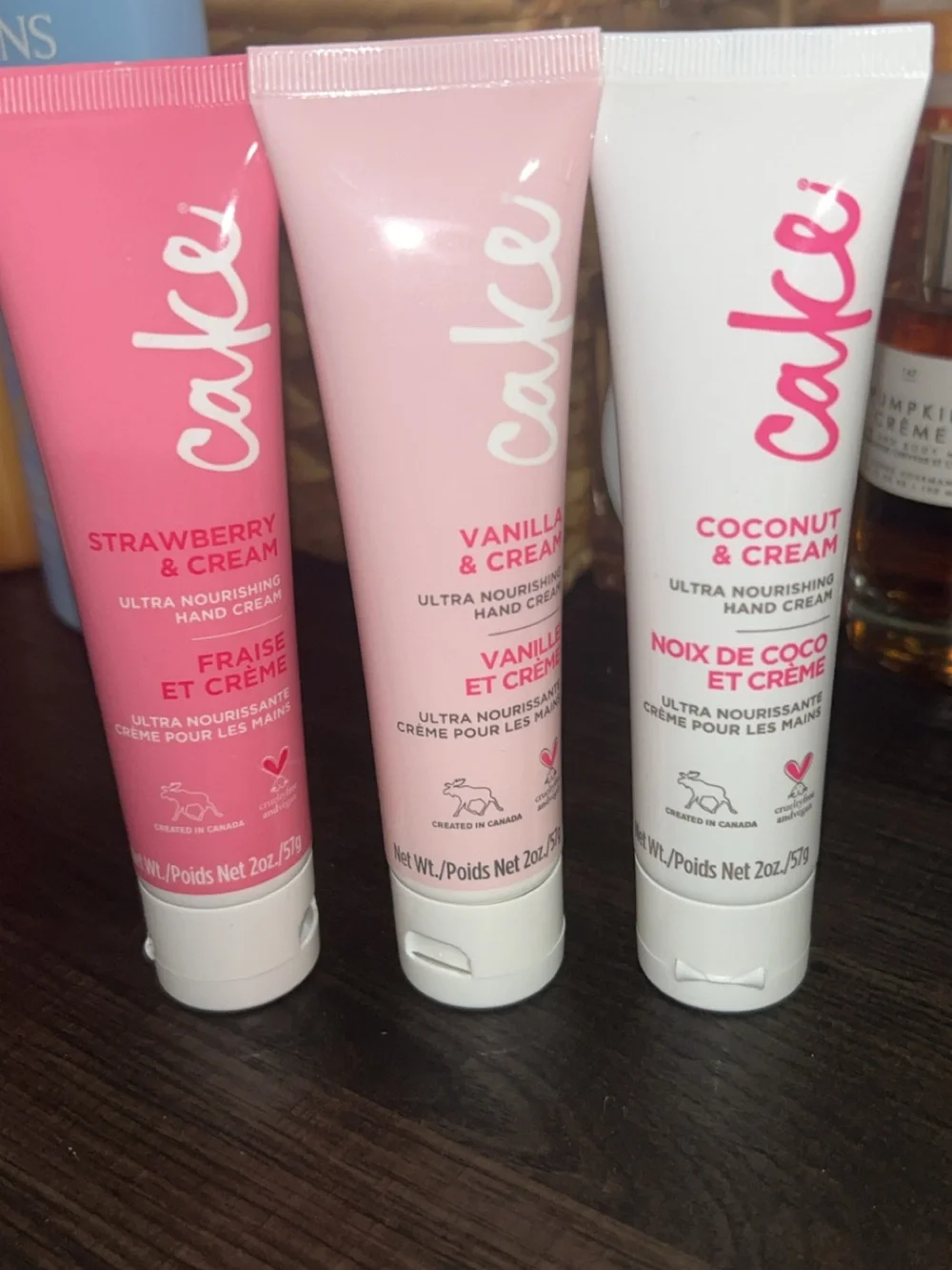 Cake Hand Cream Trio - Pink, Light Pink, White